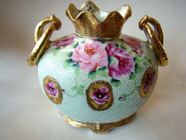 A fabulous hand painted Nippon vase circa 1890